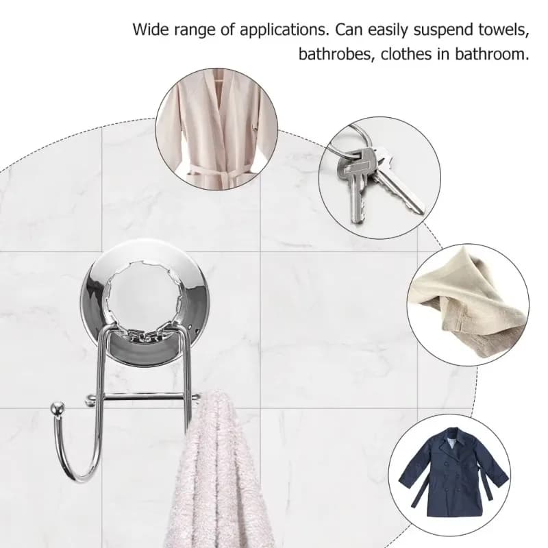 1 Pezzo Gancio a Ventosa per Cucina e Bagno, Facile da Installare, Porta Asciugamani, Gancio da Parete, Porta Carta Igienica