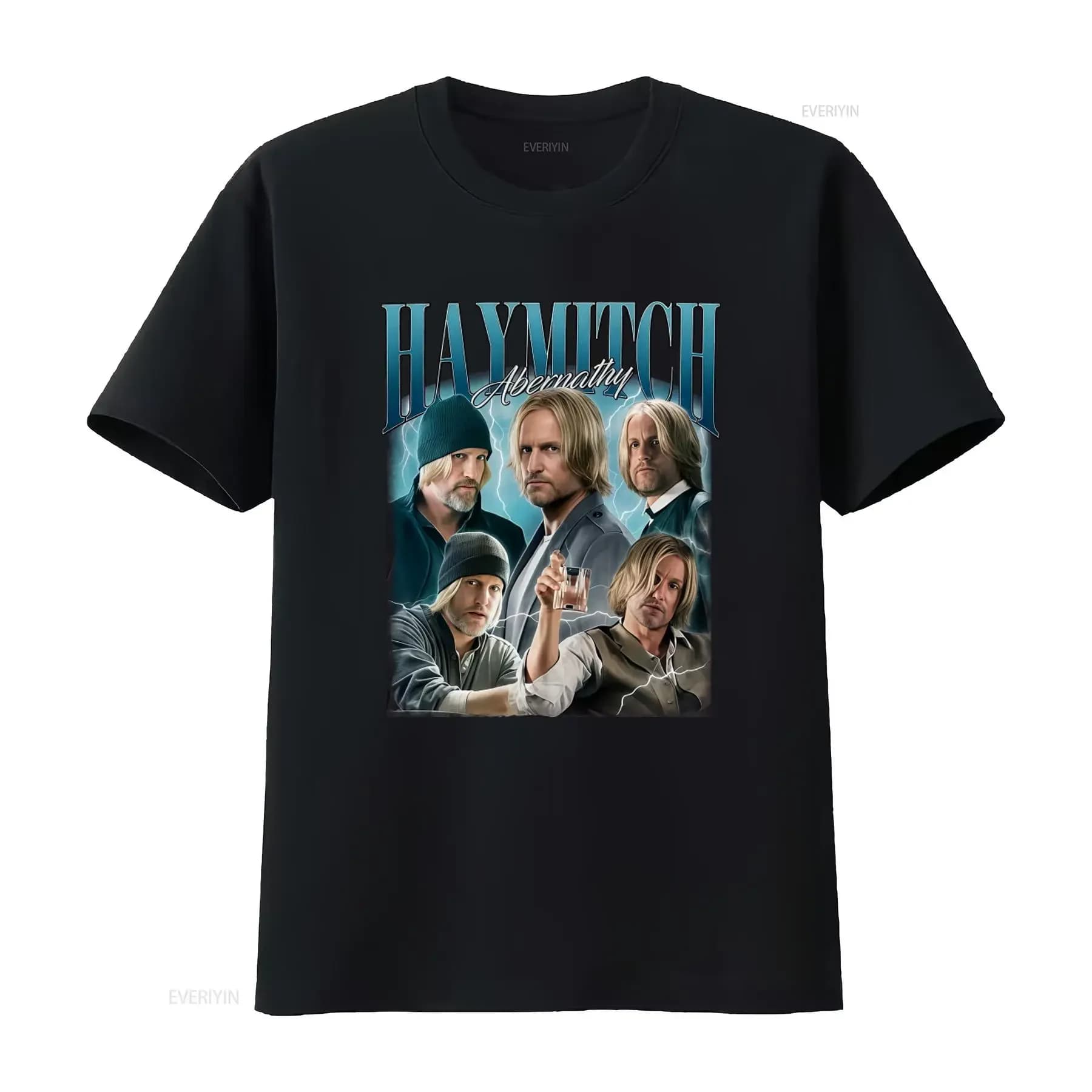 Maglietta vintage Haymitch Abernathy per donna e uomo, con stampa vintage lavata a tema Sunrise on the Reaping Hunger Games.