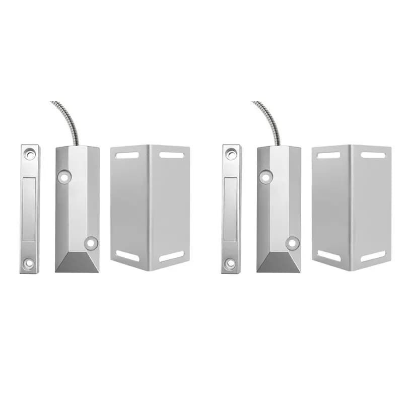 2X Heavy Duty Wired Alarm Garage Door Magnetic Contacts Switch Sensor NC With Adjustable Bracket-A86G
