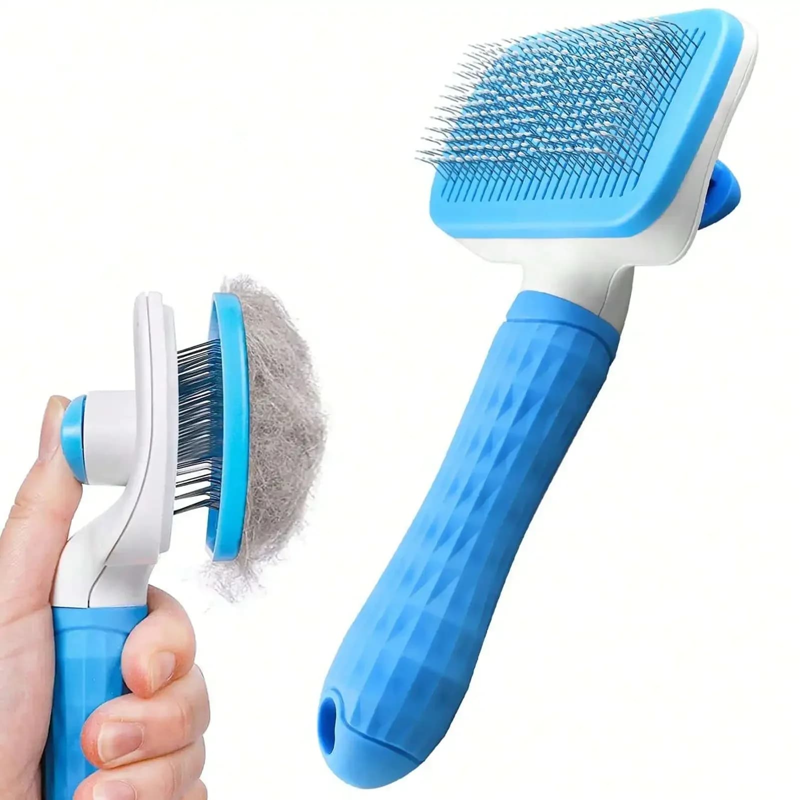 1pc Pet Grooming Brush, Deshedding Tool For Dogs And Cats, One-Click Loose Undercoat Removal, Pet Grooming Tool