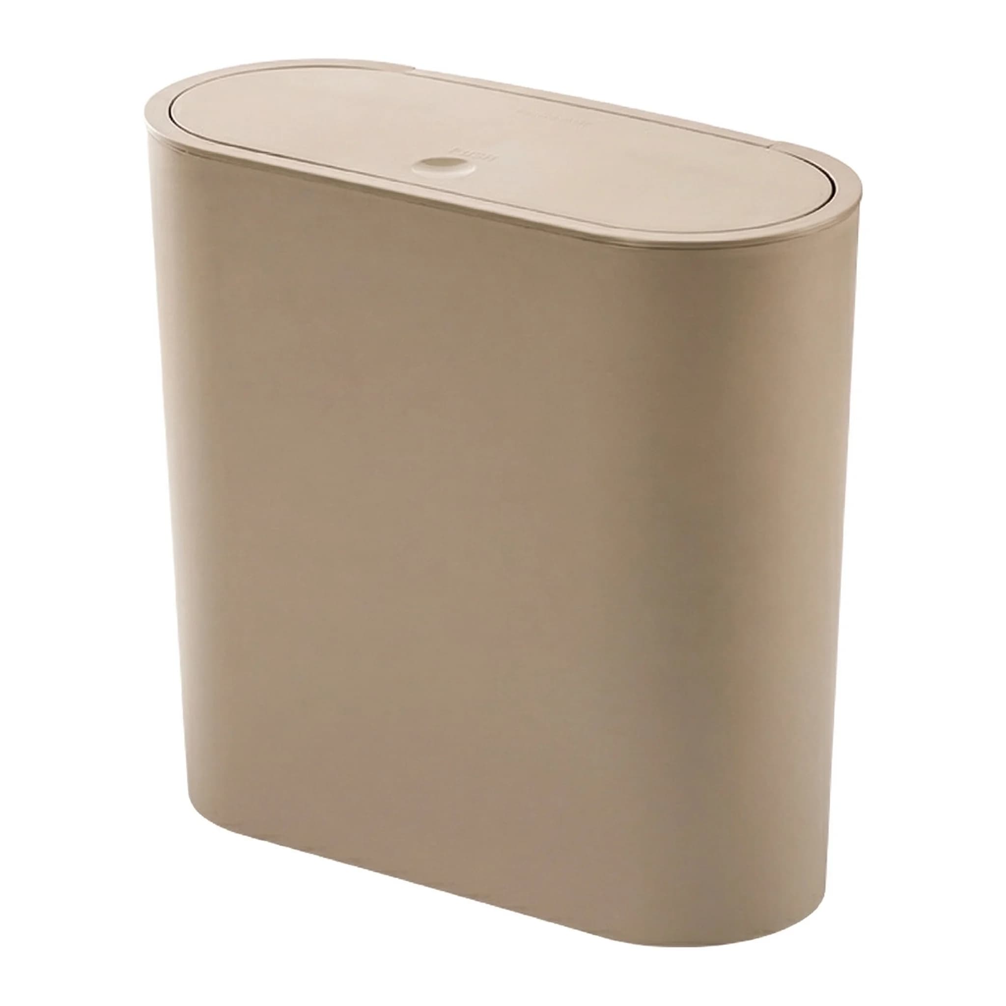 Cestino per Rifiuti da 10,8 Litri, Contenitore con Coperchio a Pressione, Bidone in Plastica con Coperchio Pop-Up per Camera da Letto, Soggiorno, Ufficio
