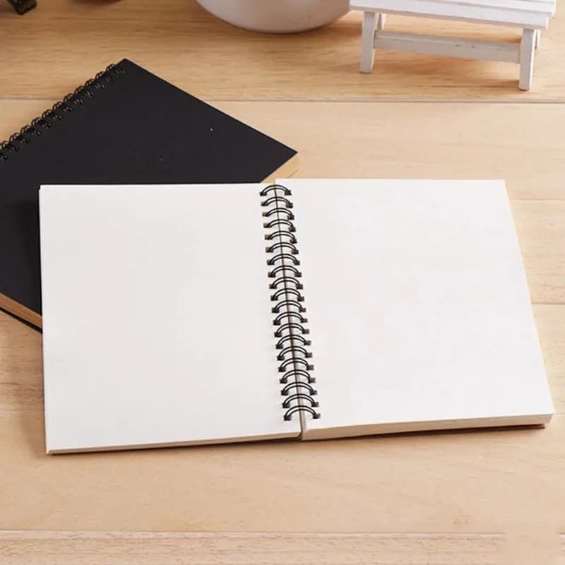 Coil Book Creative Retro Kraft Paper Coil Book Wholesale Simple Blank Doodle Note Diary Sketchbook