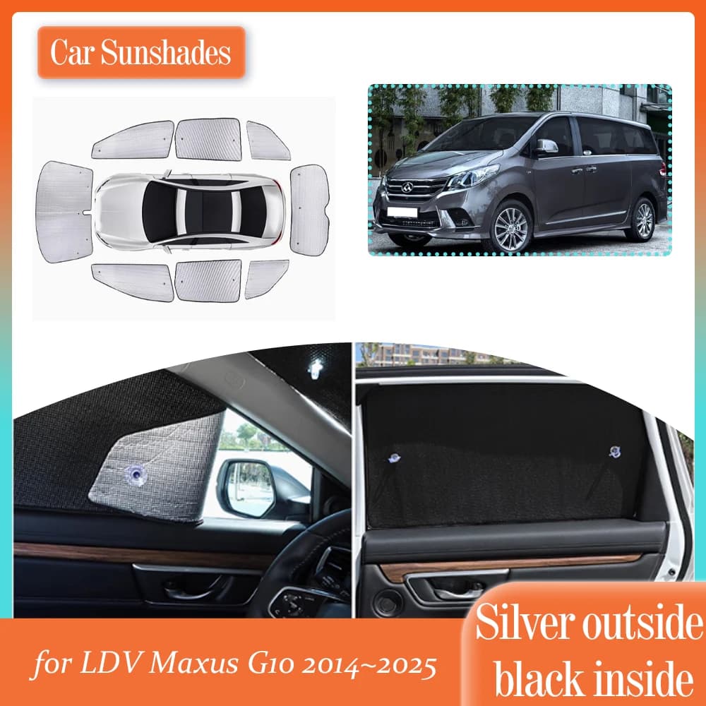 Auto Parasole per LDV Maxus G10 2014 ~ 2025 Tetto Laterale Finestre Visiera Parasole Parabrezza Laterale Tenda Copertura Tetto Apribile Pad Parte Accessori