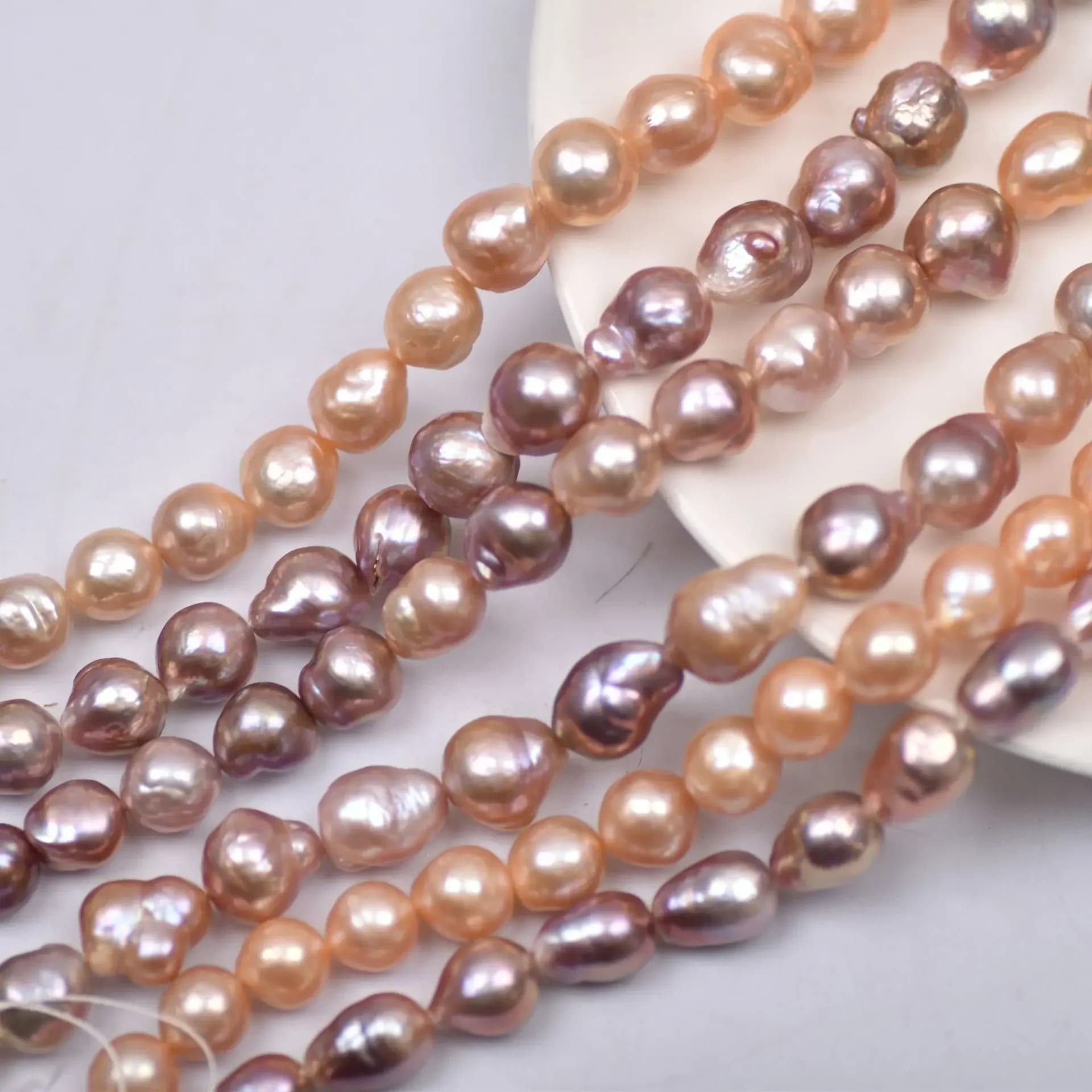 Freshwater Pearl Keshi Natural Baroque Purple 10-11mm 39-40 cm Beads Bracelet Necklace Making Jewelry Wholesale
