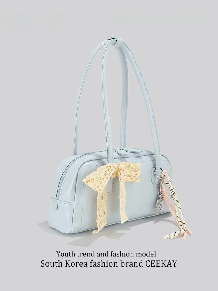 Ceekay Fashion Underarm Bowling Bag Women's Crossbody Pillow Handbag French Style Single Shoulder Bag Casual Spring 2025