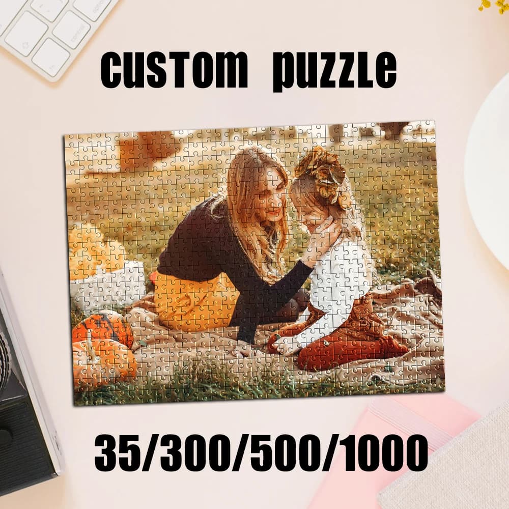 Puzzle personalizzato con foto da 35/300/500/1000 pezzi, foto di matrimonio personalizzabili per regali di compleanno, matrimonio, San Valentino