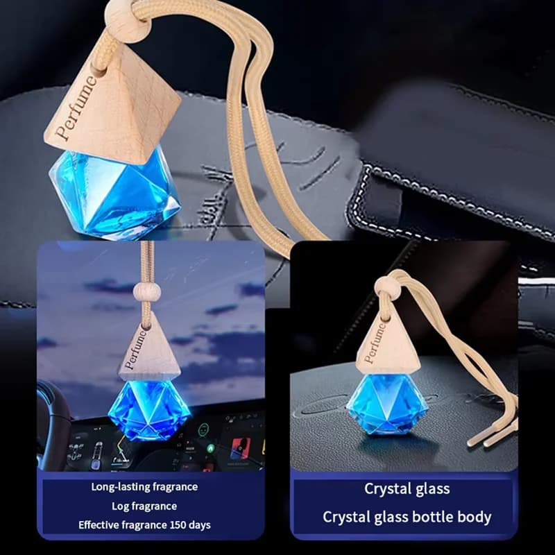 Perfume diffuser for perfume bottle for auto aromatherapy Automotive decoration Hanging glass bottle for auto Empty perfume