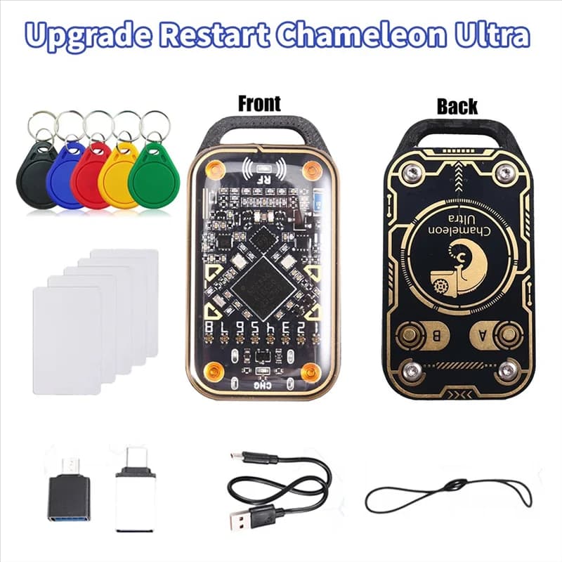 B29C-Chameleon Ultra Upgrade Smart Card Emulatore + 5XCUID Card/Keychain RFID Smart Chip Reader 125K 13.56M Card NFC Duplicatore