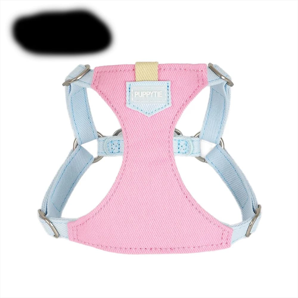 Cute Dog Harness Vest Adjustable Pet Harness Soft Denim Breathable No Choke Walking Outdoor for Puppy Small Medium Dogs