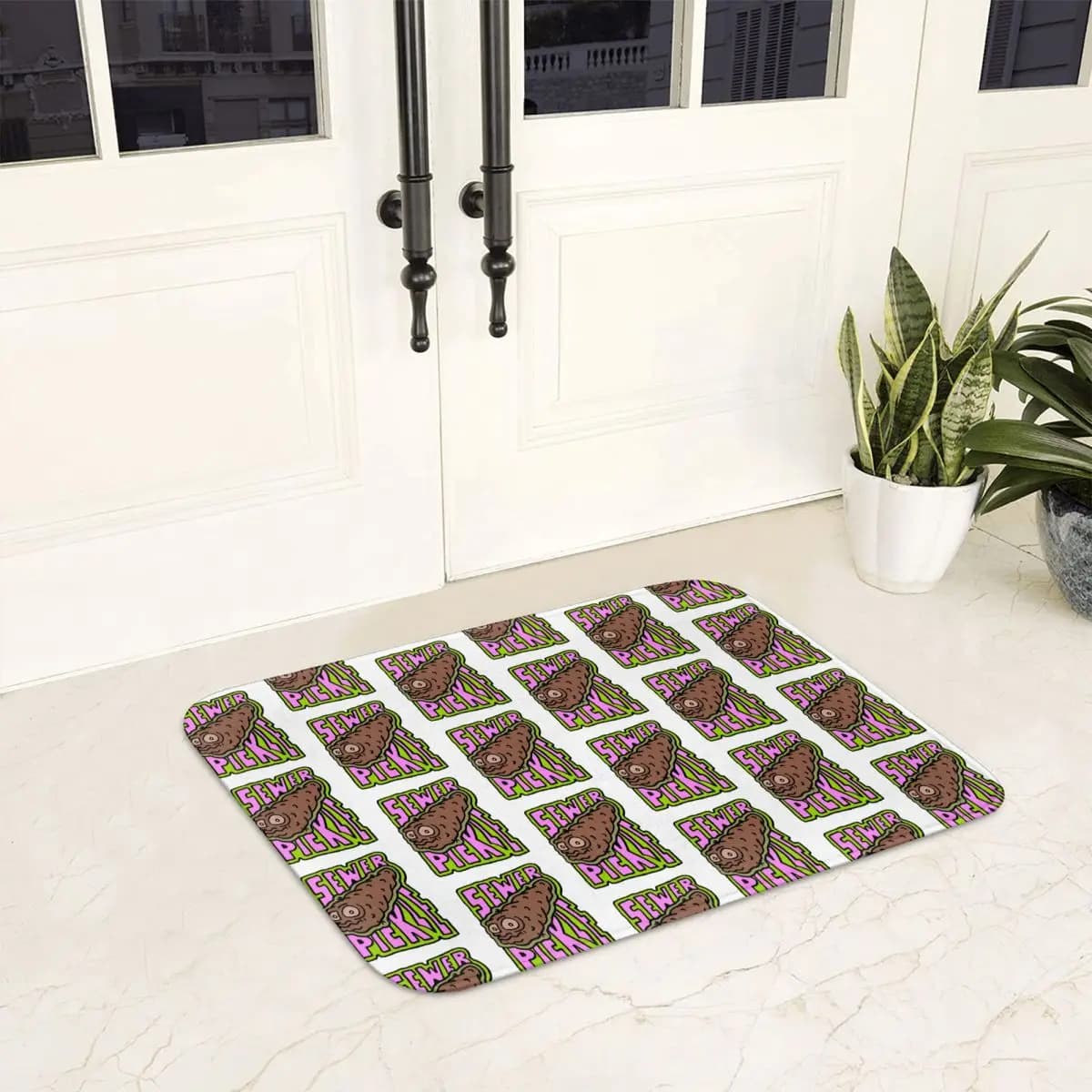 Anti-slip tile mat with sewer pickles, pillow mat, for kitchen entrance, house, balcony, mats