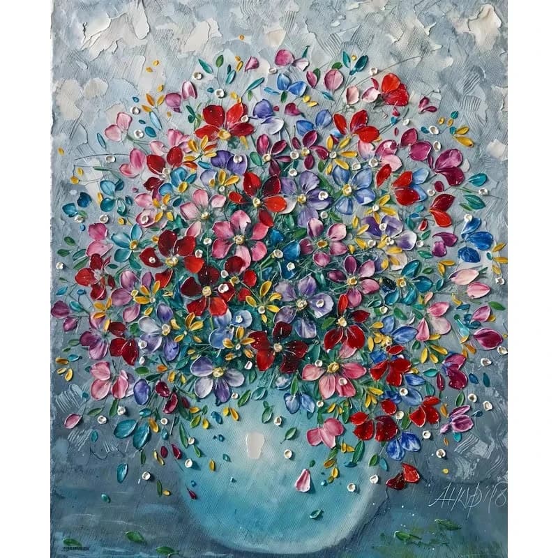 Oil Painting Retro vase Diy Acrylic Paint By Numbers For Adults Frame On Canvas Diy Gift Wall Art Home Decoration