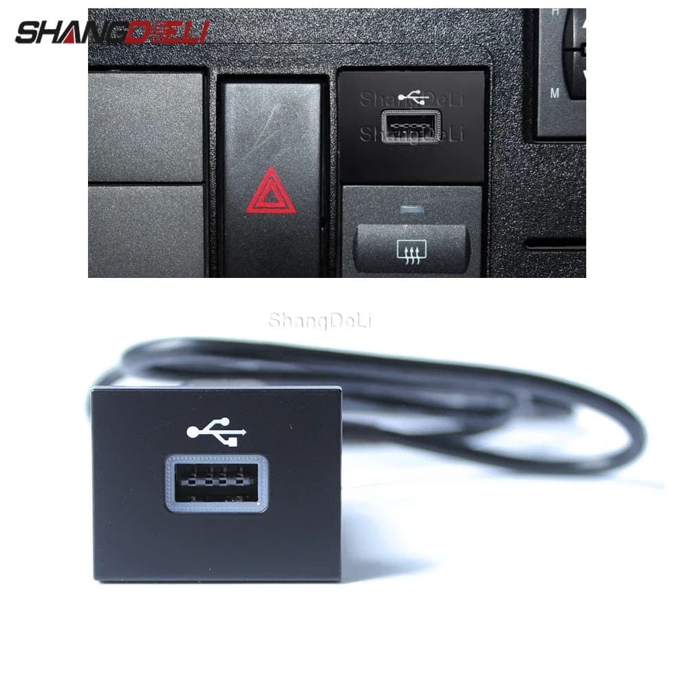 Auto Nero Adattatore di Ingresso USB Audio Radio u-disk flash Presa Cavo di Interfaccia Per Ford Focus 2 Mk2 2009-2011