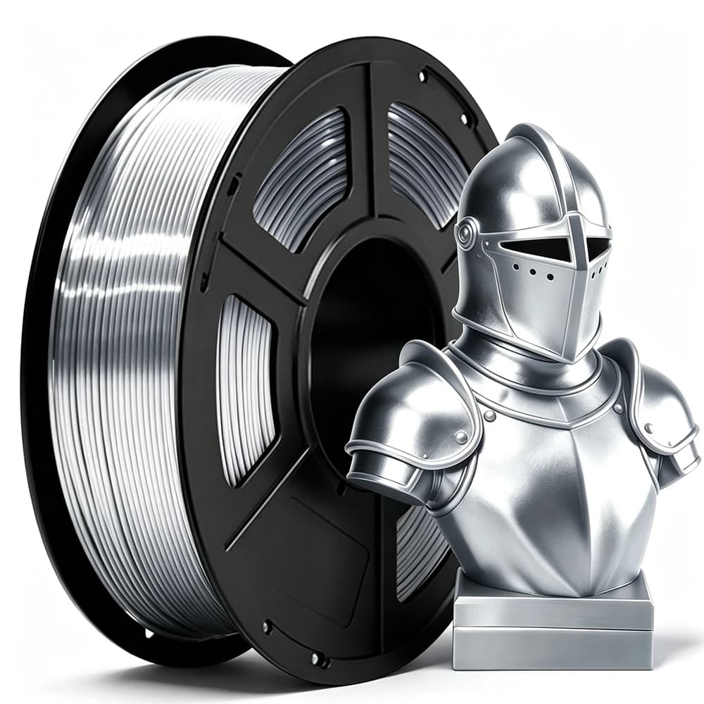 250g 500g 1Kg PLA Silk Silver Filament 3D Printer 1.75mm Silk Silver For 3D Printer Material Wire Filament Packing Vacuum