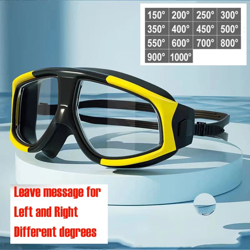 Queshark Adult -1.5 To -10.0 swimming glasses for myopia swimming glasses anti-fog in Silicone customized different left and right eyes