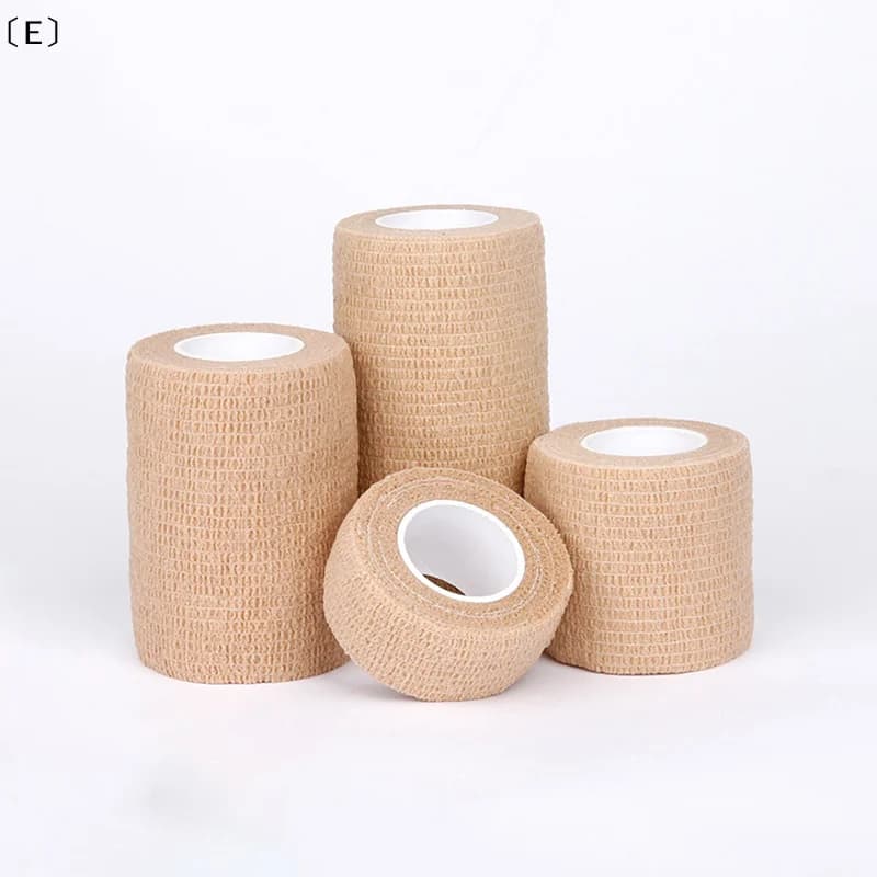 〔E〕Benda Elastica Autoadesiva Non Tessuta per Sport, Nastro Elastico Elastoplast per Supporto di Ginocchio, Dita, Caviglia, Palmo e Spalla
