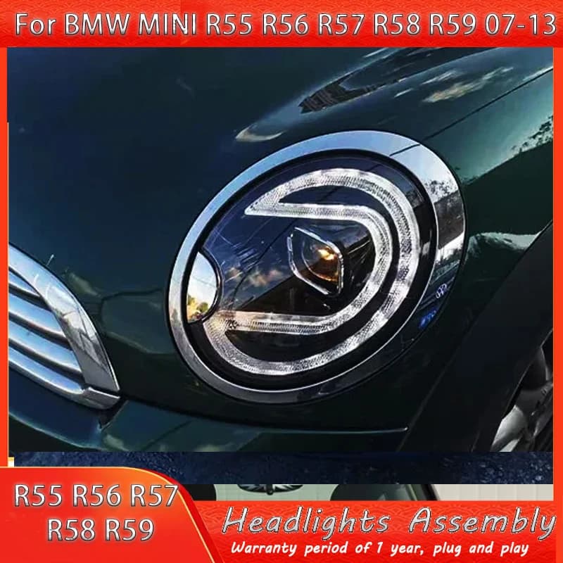 Car Styling Fari per Mini Cooper R55 R56 R57 R58 R59 Faro A LED 2007-2013 Faro DRL Segnale Lente Del Proiettore Automotive
