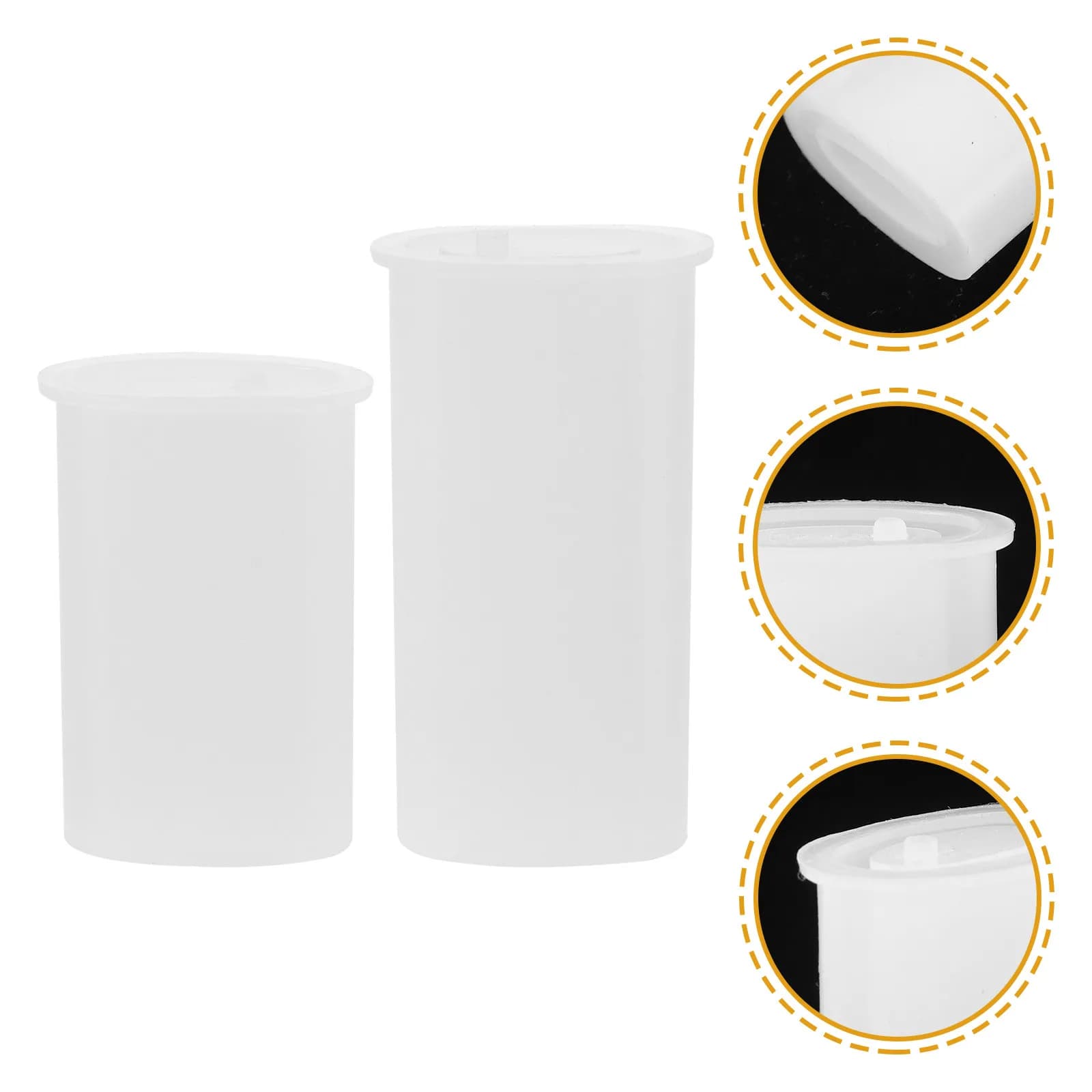 2Pcs Lighter Case DIY Silicone Mold Smooth Interior High Elasticity Reusable Craft Mold for Epoxy Resin Casting Projects