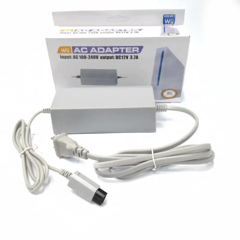 NUOVO Adattatore di Alimentazione AC con Spina EU/US per Console Nintendo Wii, Cavo di Ricarica, Caricabatterie 100-240V DC 12V/3.7A per Console Wii