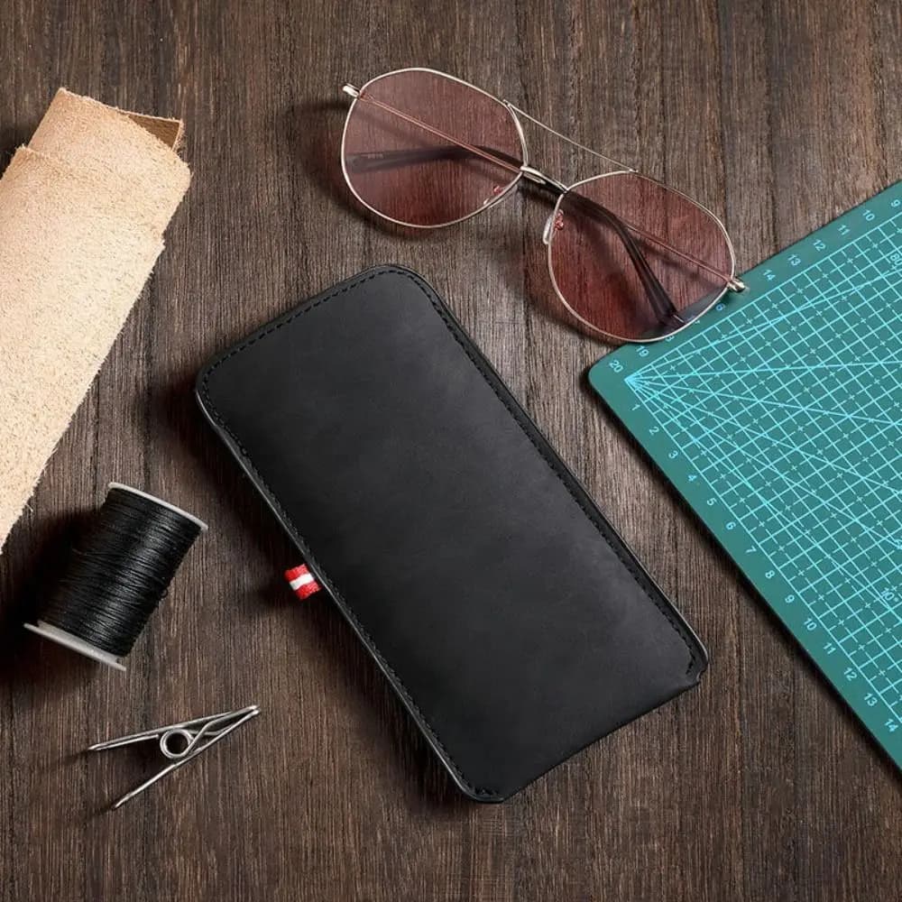 PU Leather Rectangular Case for Eyewear, Monocolor Protective Bag for Sunglasses, Waterproof Case for Jewelry and Glasses