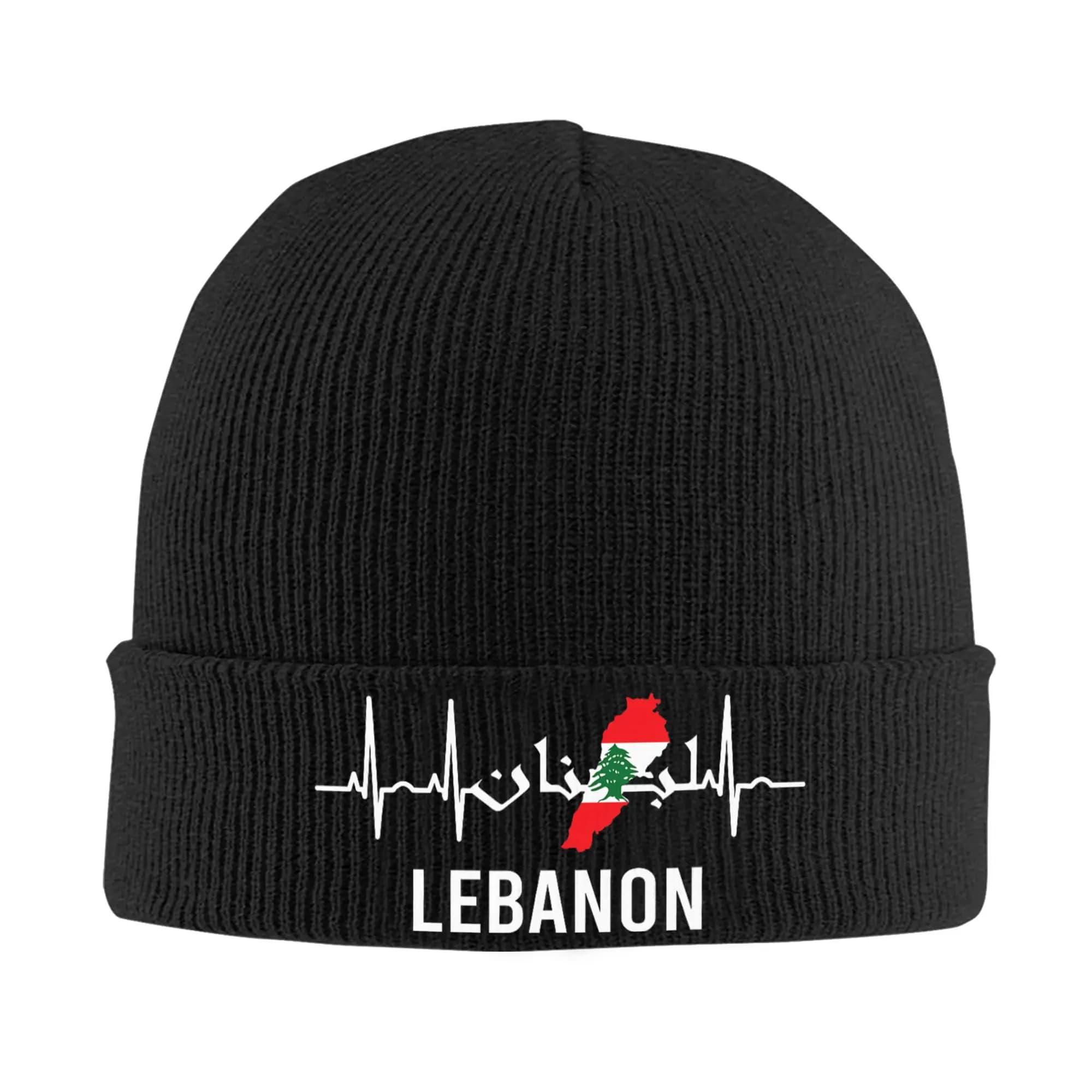 Berretto Lavorato a Maglia con Bandiera e Mappa del Libano, Cedro di Beirut, Cappello Invernale Casual per Uomo e Donna