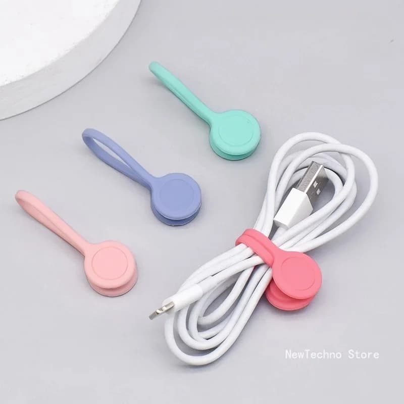 Fascette twist riutilizzabili creative con forte magnete per la raggruppamento e organizzare cavi Cavi per cuffie Cavi di ricarica USB
