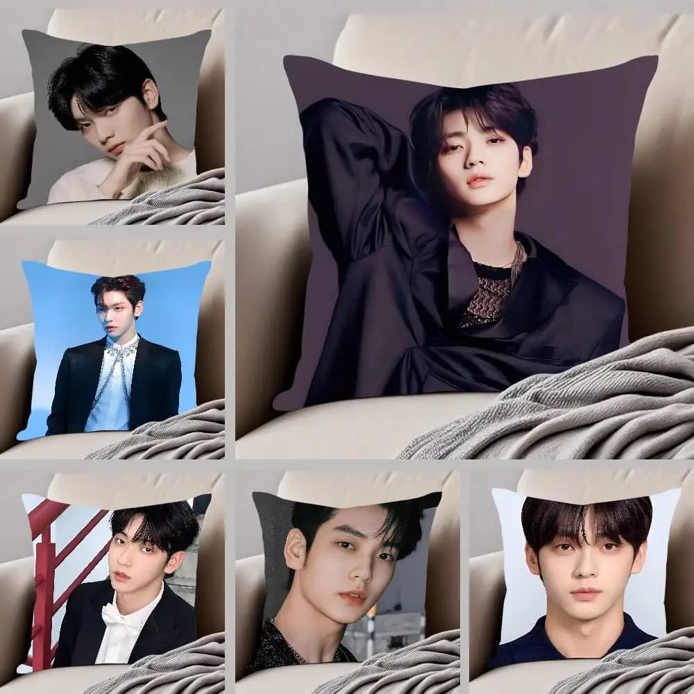 Soobin TOMORROW X TOGETHER Federa per cuscino con motivo stampato per soggiorno, divano, fodera per cuscino e arredamento della camera da letto