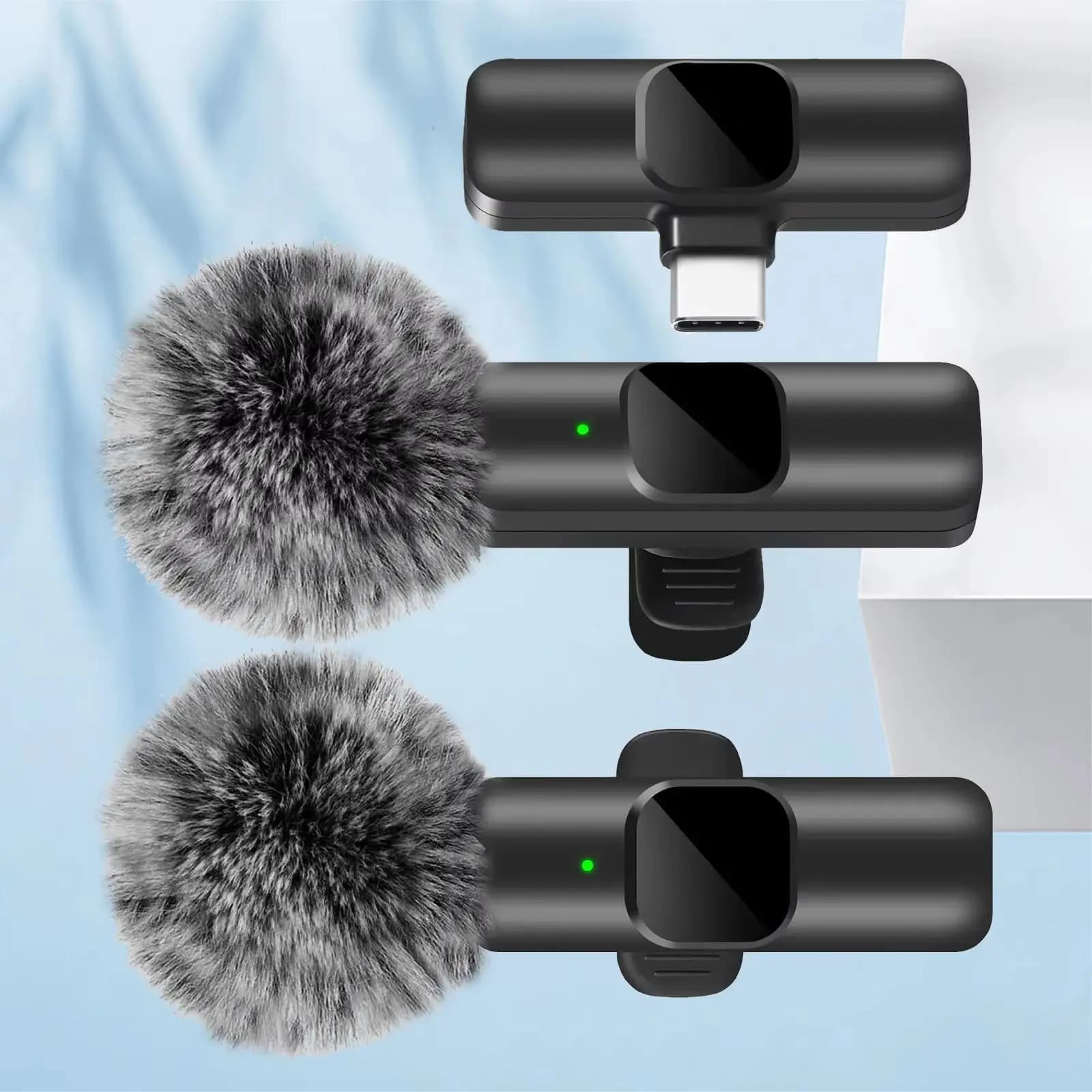 Microfono Lavalier Wireless Basix 2.4G, Mini Microfono Portatile per Registrazione Audio Video, per iPhone Android, Trasmissioni in Diretta, Gaming e Telefono