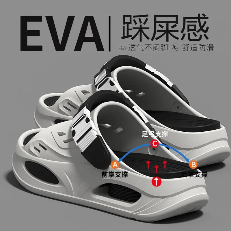 Arch support slippers for men EVA Anti-Slip Slippers Thick Bottom Slippers Comfortable Lightweight Indoor Outdoor House Slippers