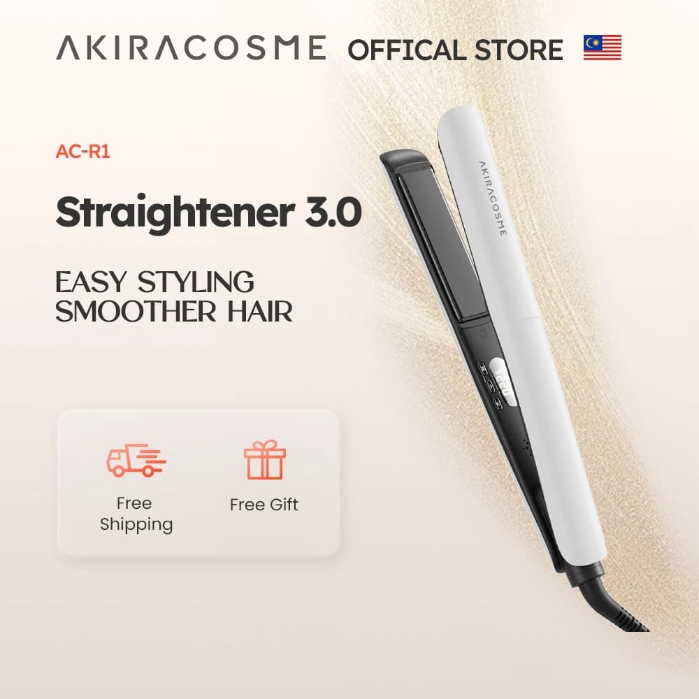 Akiracosme V3.0 Negative ion hair plate, professional digital LED iron