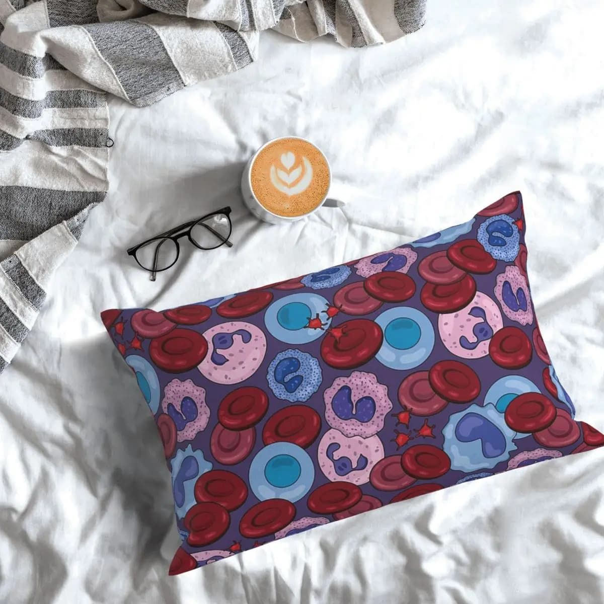 Hematology Blood Cells Medical Laboratory Scientist Rectangle Pillowcase Cushion Cover Decor Bedroom Bed Home Throw Pillow