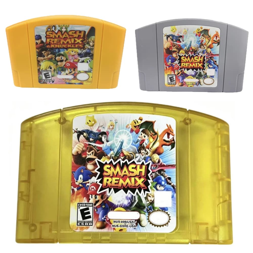 N64 USA NTSC Version 64 Bit Console Video Games Cartridge Smash REMIX V1.1.1 V1.5.1 1.4.1 Collection Gifts Toys