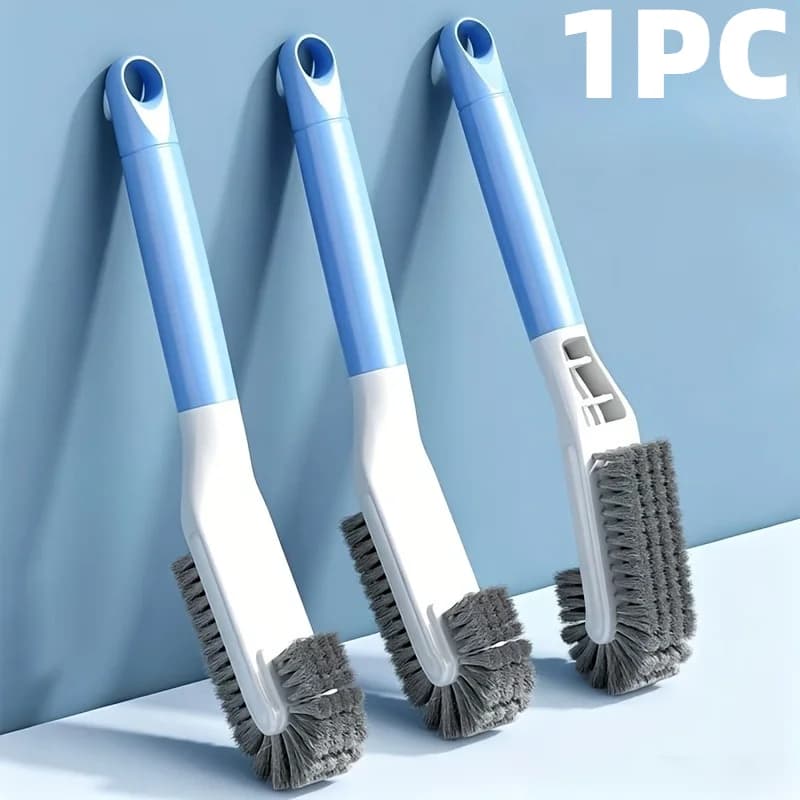 1pc Shoe Brush Long Handle Double Head Soft Hard Bristle 360° No Dead Corner No Damage to Shoes Multi-functional Cleaning.