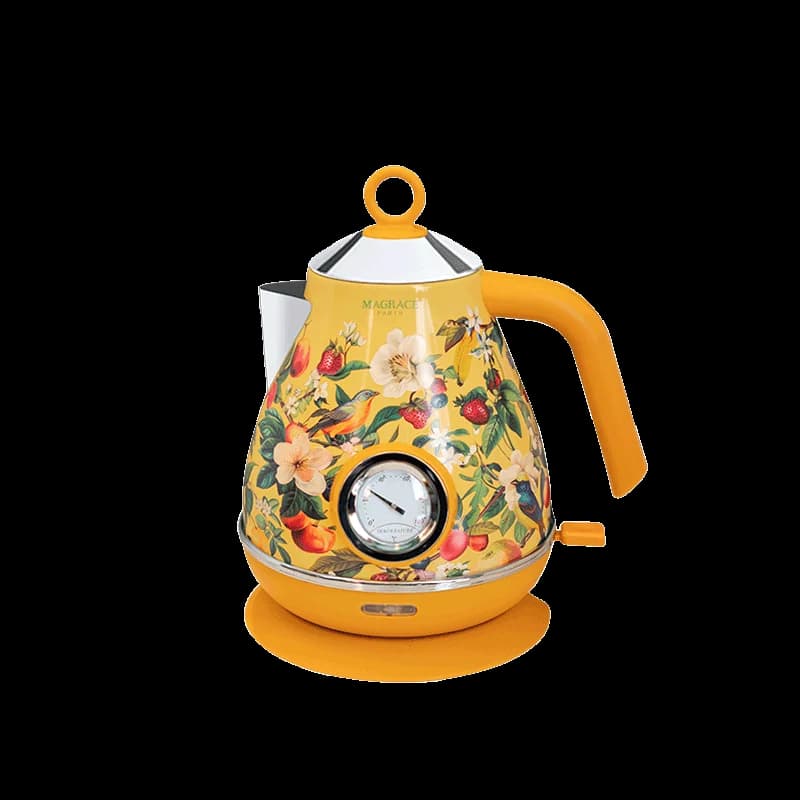 Electric Kettle Painted Chenxi Flower Language Daily Kettle For Home Yellow Open Tea/Coffee Maker
