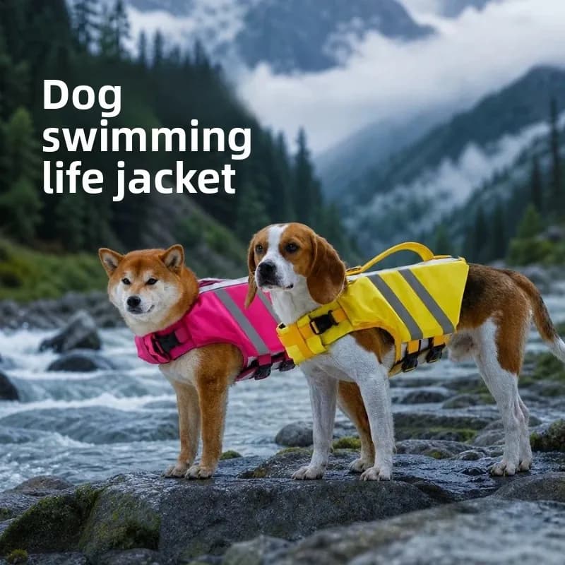 2026 New Enhanced Buoyancy Dog Life Jacket Pet Swim Vest with Reflective Stripe Safety Flotation Suit for Dogs Water Sports Gear