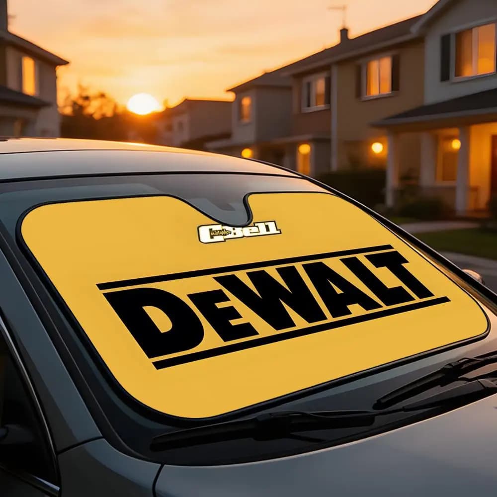 Parasole Universale per Parabrezza Auto, Copertura Completa, Protezione dal Calore e dai Raggi UV, Accessorio Anti-Invecchiamento per Interni, Banner D-Dewalts