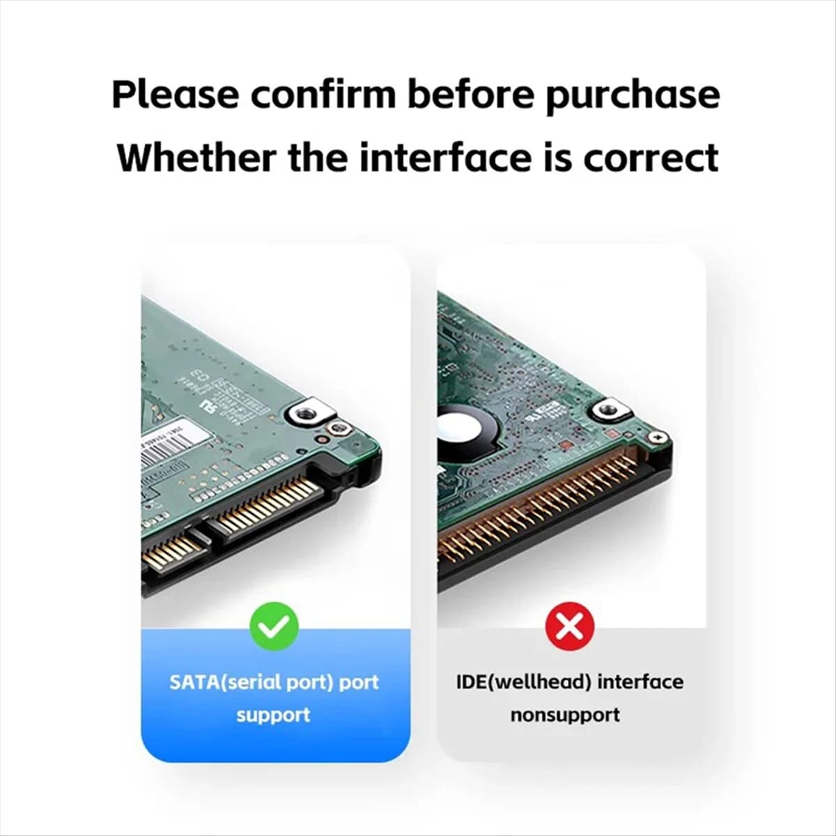 AAAE 2.5Inch External Hard Drive Enclosure USB 3.0 Hard Disk Case 6TB Supports 7mm 9.5mm SATA SSD HDD for Laptop PC