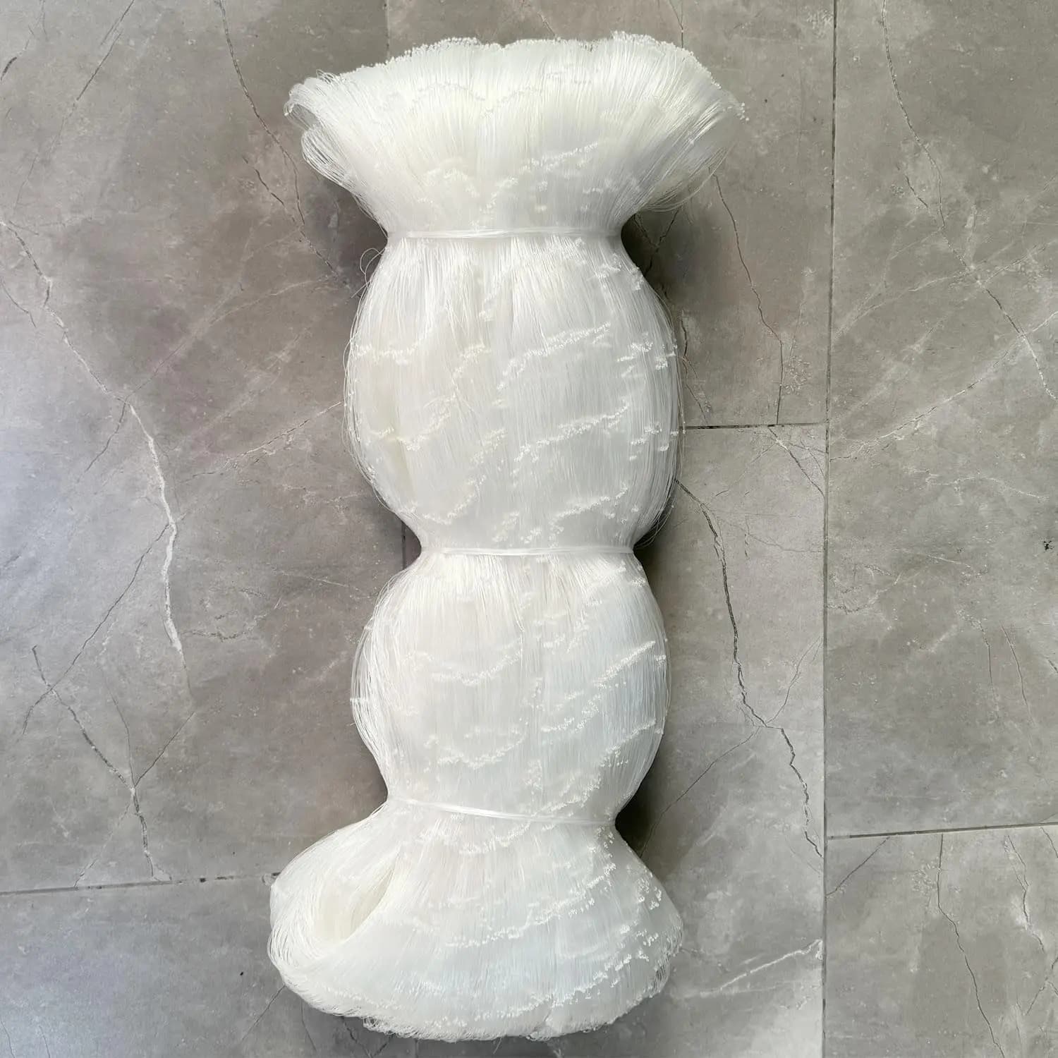 Rete da Pesca in Nylon 2x2 Pollici, Rete a Gill Semi-Finita con Filo da 0,38mm per Facile Assemblaggio