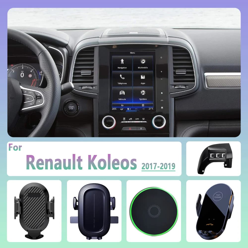 Per Renault Koleos 2017 2018 2019 Supporto Del Telefono Per Auto di Ricarica Senza Fili Supporto Del Telefono Magnetico Auto Magsafe Accessori di Supporto