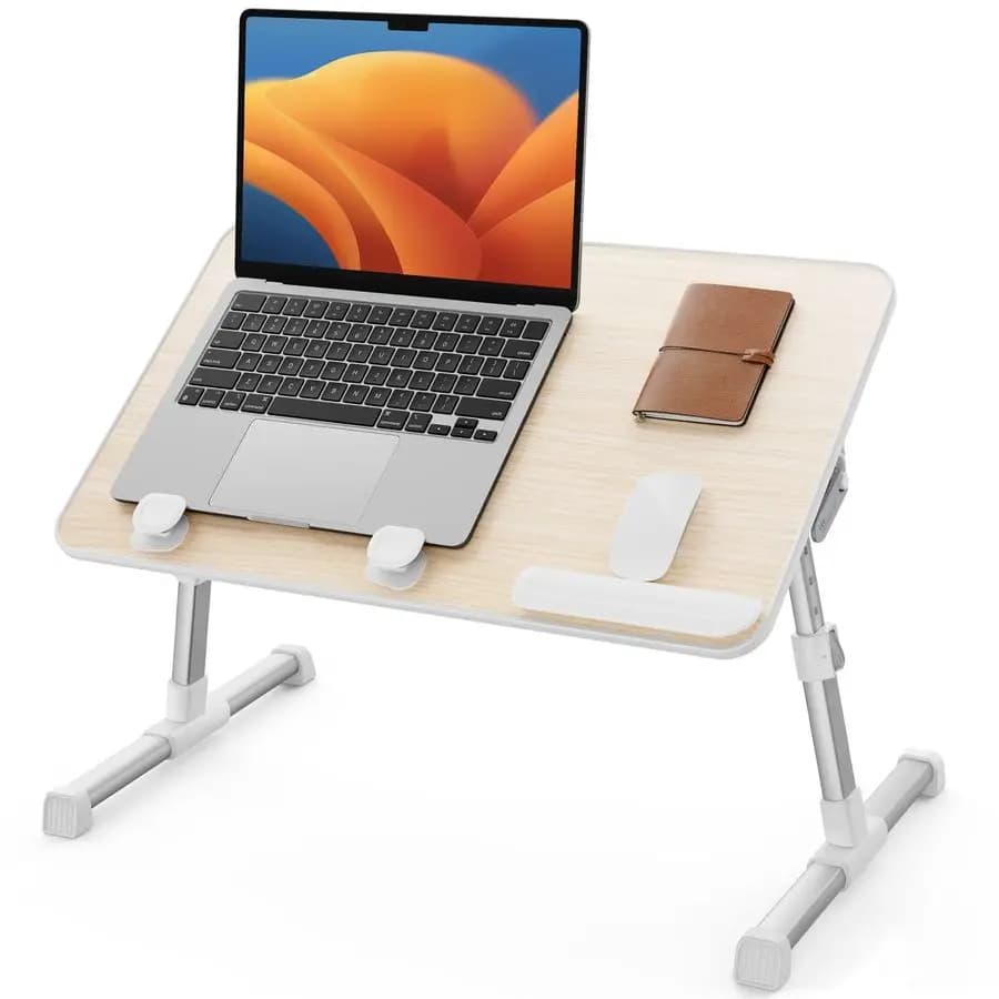 Tavolino da Letto per Laptop, Scrivania Regolabile per Casa e Ufficio, Portatile e Leggera, Pieghevole per Divano, Pavimento e Lavoro in Piedi