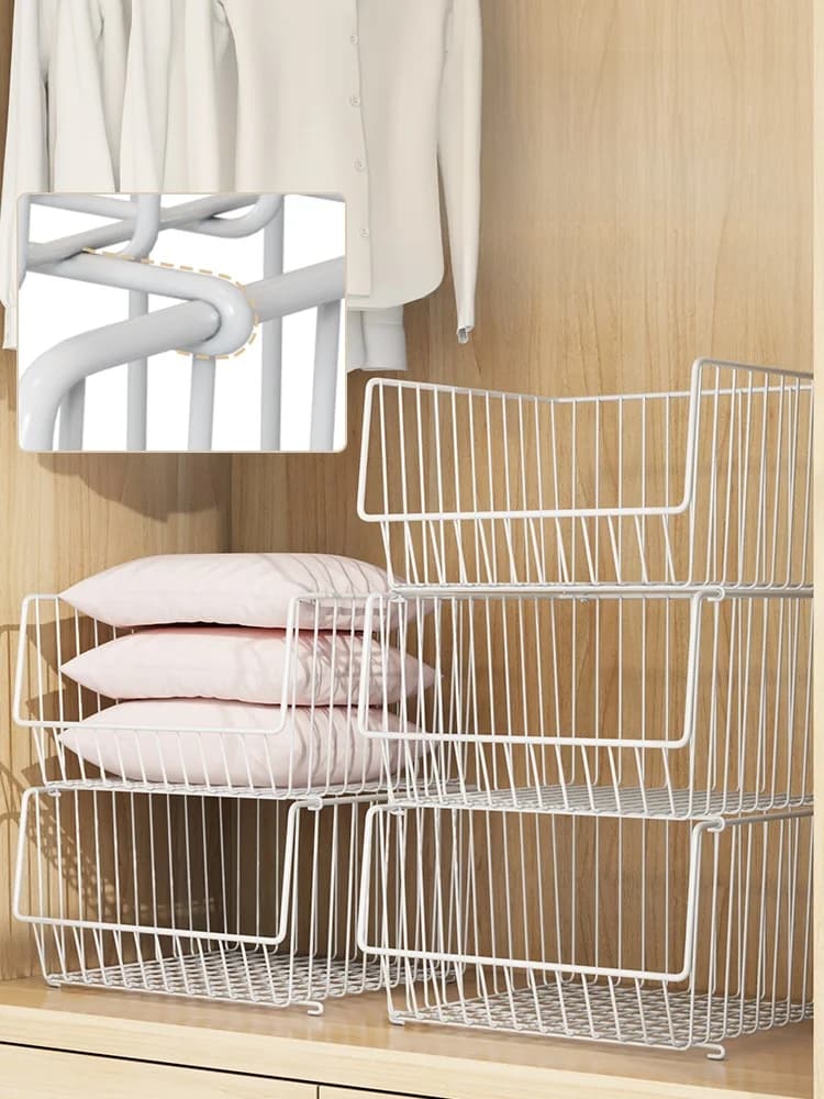 Wocube Closet Storage Box Layered Organizer Wardrobe Basket Labeling System Clothes Home Organization Box Underwear Rack