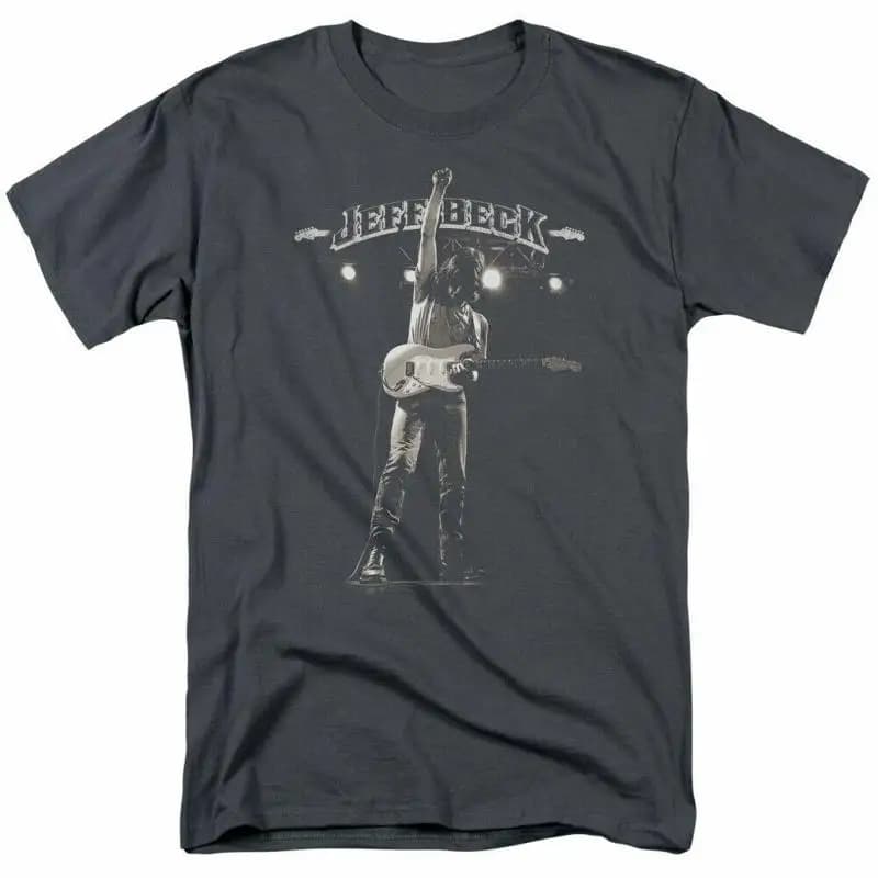 Jeff Beck Guitar God T Shirt Mens Licensed Rock Band Charcoal