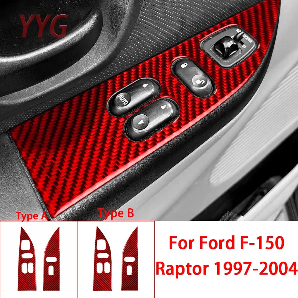 For Ford F-150 Raptor 1997-2004, Window Control Panel Cover, Interior Car Accessories, Decorative Stickers