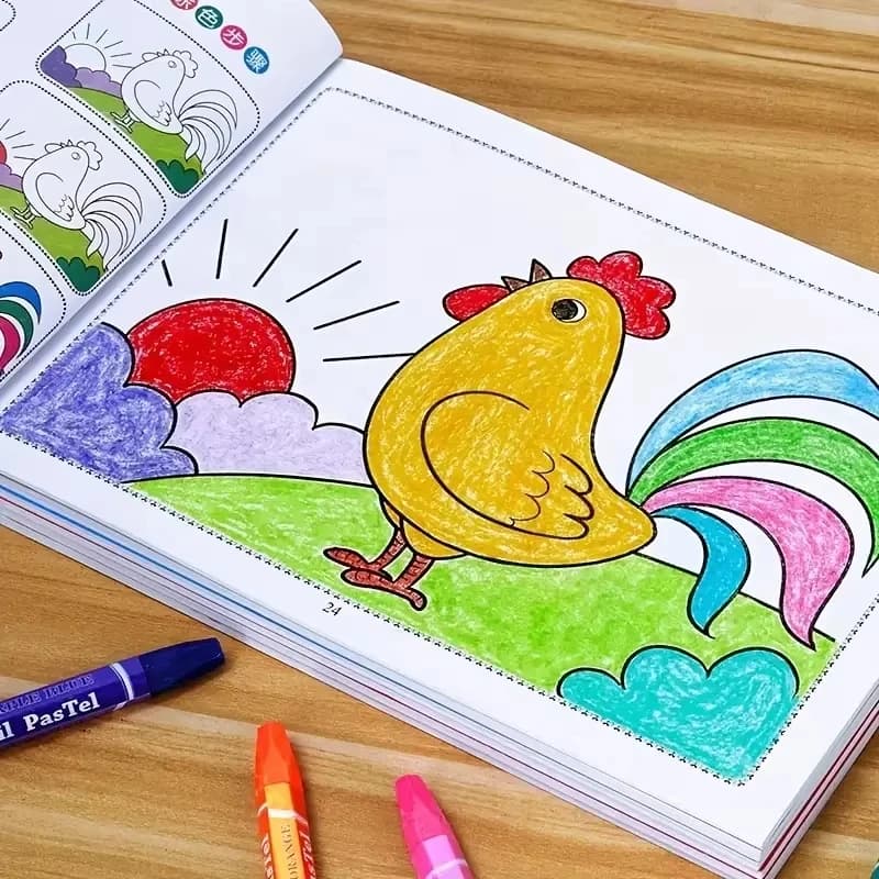 48-Page Kids Drawing & Painting Coloring Book - School Educational Art Supplies for Creative Learning, Gift for Boys & Girls