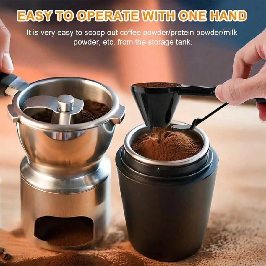 2PCS Measuring Scoop With Funnel Bottles, 10g Coffee Scoop-Funnel, Small-Funnel Scooper Filling Formula Protein Powder Slide Bo