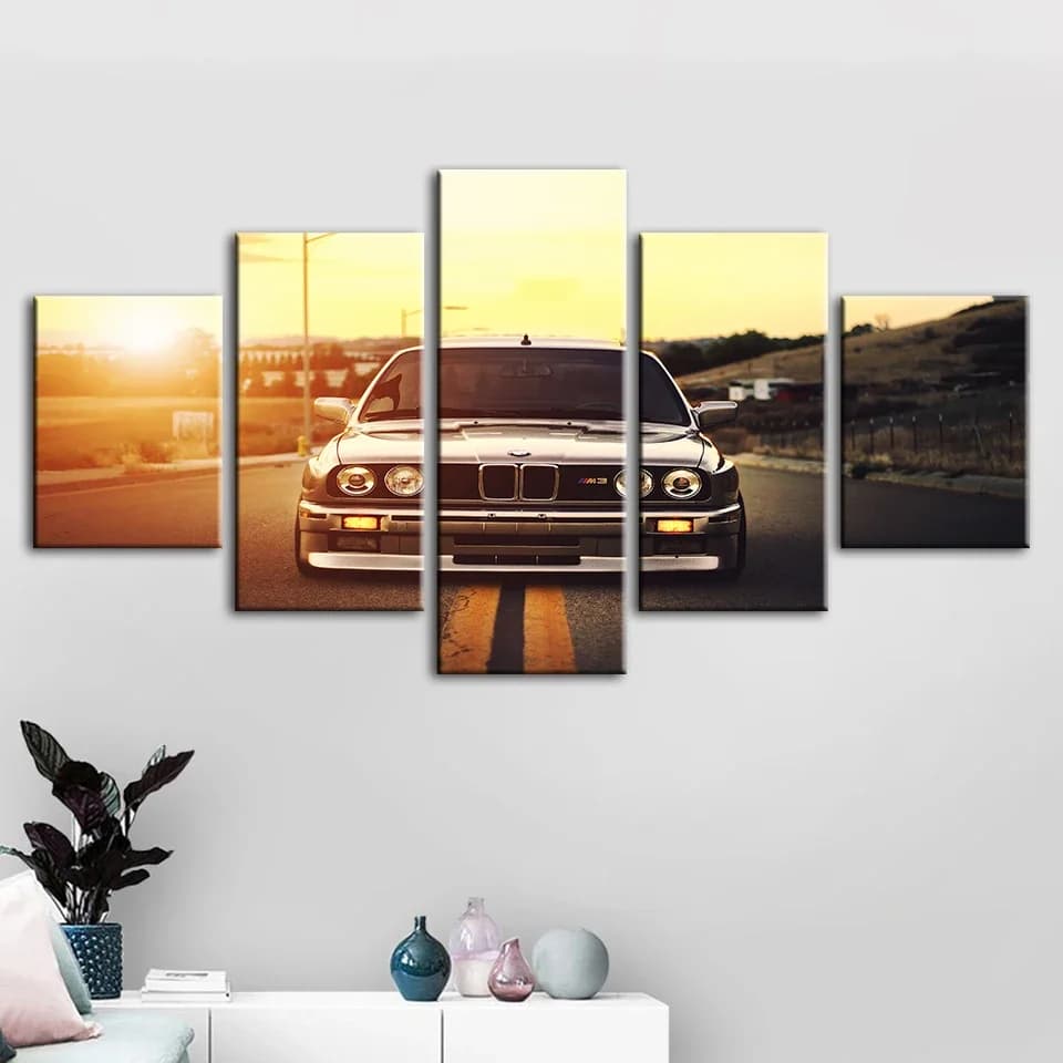 Senza cornice 5 pannelli poster per auto dipinti su tela modulari decorazione moderna arte della parete decorazioni per la casa immagini accessori per il soggiorno
