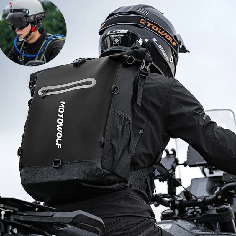 NEW Motowolf Waterproof Motorcycle Backpack Long Distance Travel Bag Portable Motorcycle Helmet Bag Water Tank Moisturizing Bag