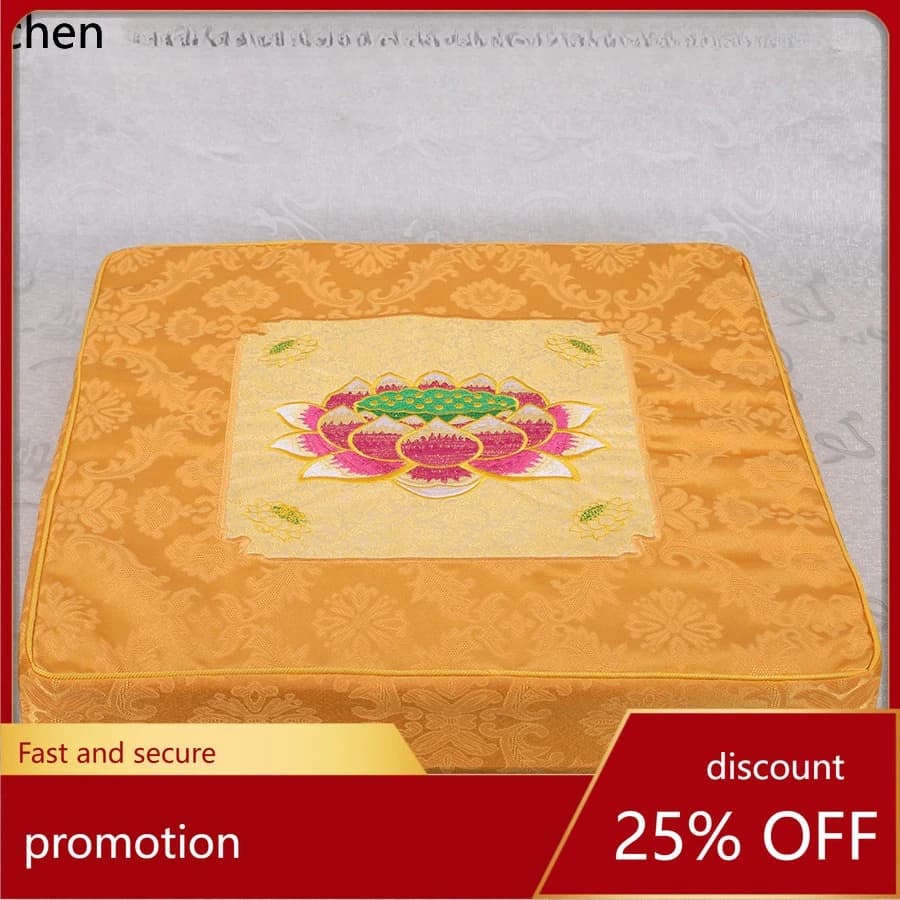 Cz1 buddhist square embroidered sponge prayer cushion meditation cushion meditation chair futon