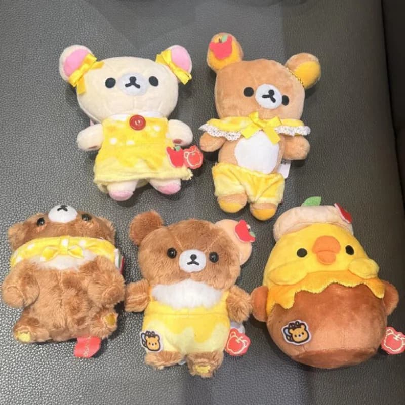Kawaii Rilakkuma Kiiroitori Bee Series Plush Toy Cartoon Anime Plush Keychain Cute Peripheral Backpack Decoration Friend Gift