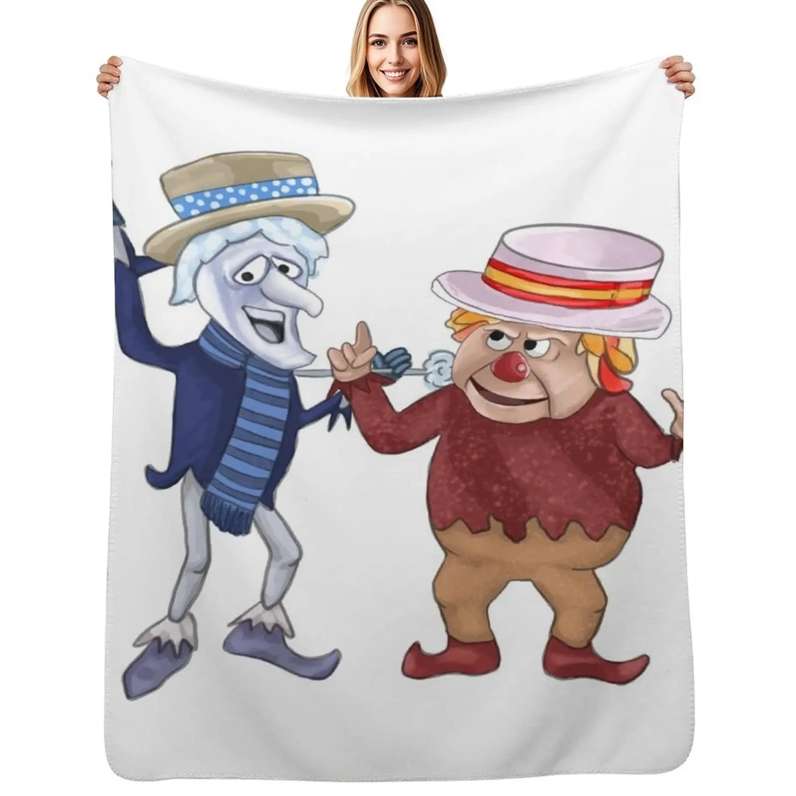 Snow miser and heat miser Throw Blanket Decorative Sofas Comforter Large Thins Flannels Thin Blankets