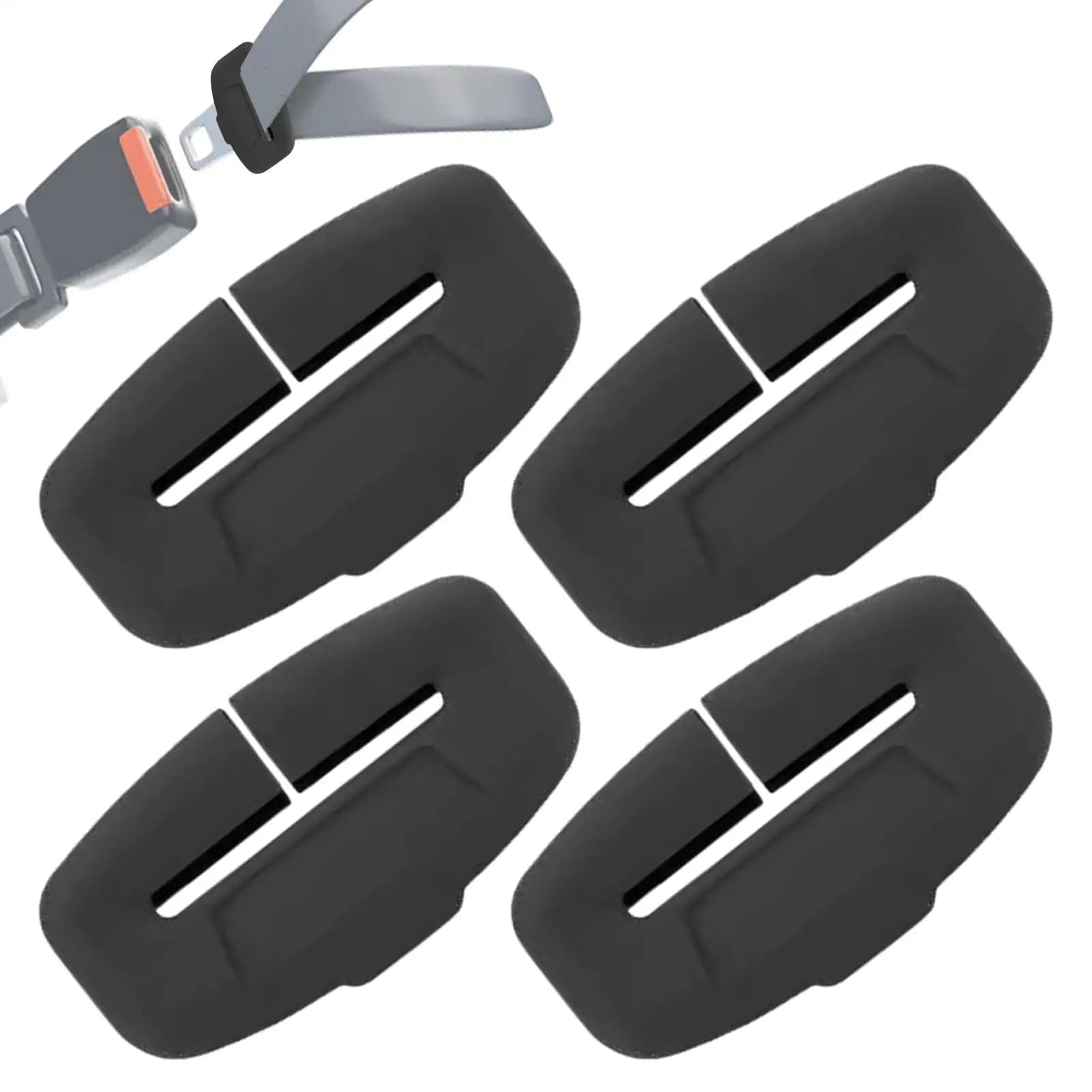 1/4PCS Silicone Anti-Collision Case Seat Belt Buckle Protector Soft Silicone Protection Anti Scratch Seat Belt Buckle Accessory